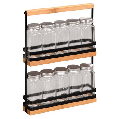 Suport pentru condimente Kesper 58036 cu 10recipiente goale, 23 x 32 x 5,5 cm