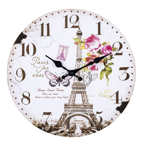 Nástěnné hodiny Eiffelova věž 34 cm