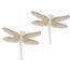 Weihnachtsschmuck-Set „Libelle“, goldfarben, 13 × 9 × 1,5 cm, mit Clip, 2-teiliges Set