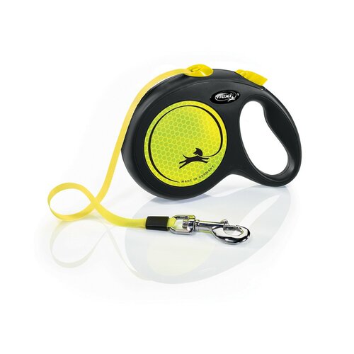 Flexi Rollleine New Neon L, 5 m, 50 kg, gelb
