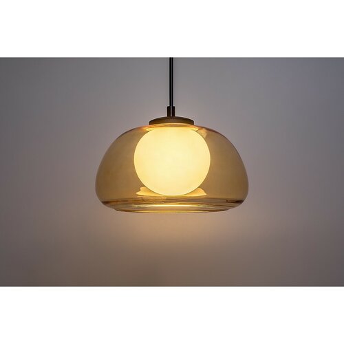 Rabalux 72273 moderní závěsný lustr Elowen, jantarová, G9, 1x max. 5W