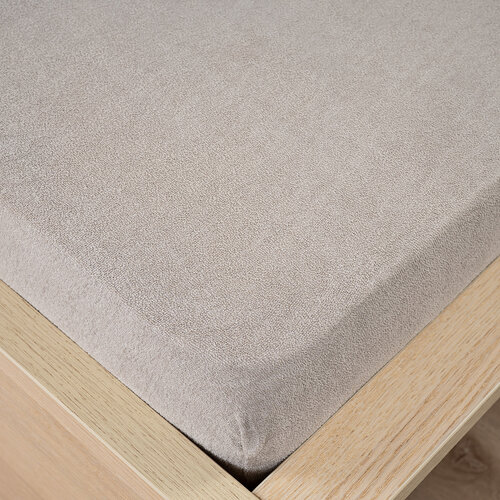 4Home Frottee-Spannbettlaken Grau, 90 x 200 cm