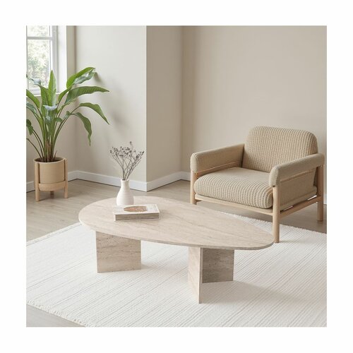 Flap Travertine konferenciaasztal