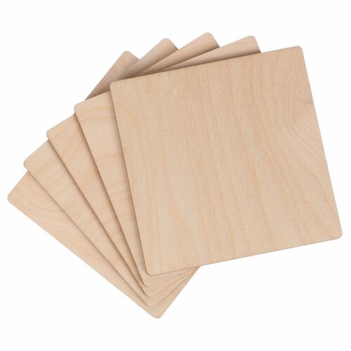 Sixtol Holzplatten CREATIVE WOOD SET 5, 10 x 10 cm