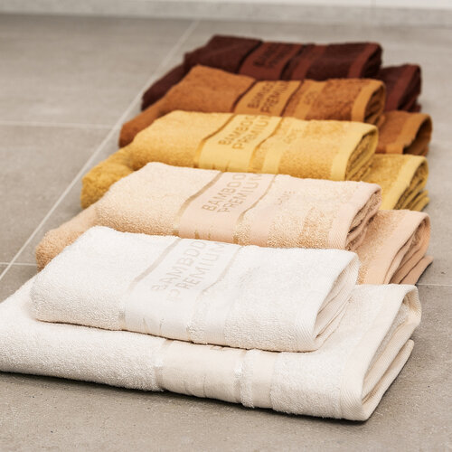 4Home Ręcznik Bamboo Premium kremowy, 50 x 100 cm