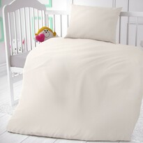 Lenjerie de pat din bumbac pentru pătuț albă, 90 x 135 cm, 45 x 60 cm