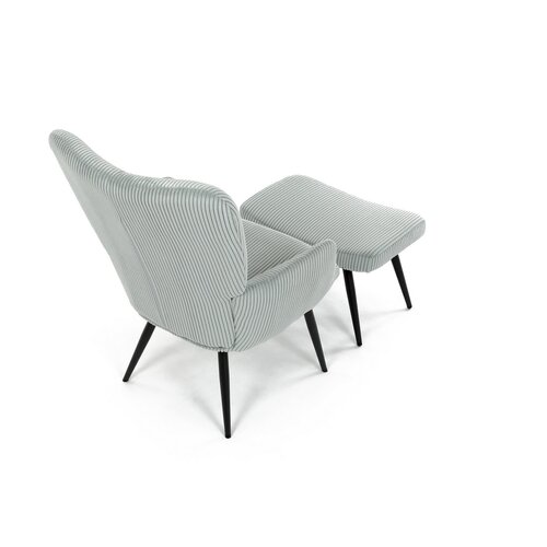 Pihenőfotel lábtartóval L7285 BLUE6, kék