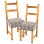 4Home Elastyczny pokrowiec na siedzisko na krzesło ComfortPlus Check, 40 - 50 cm, komplet 2 szt.