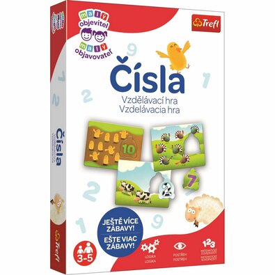 Trefl Gra edukacyjna Mały odkrywca Liczby, 10 elementów