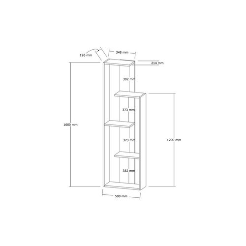 Bibliotecă Wand Walnut