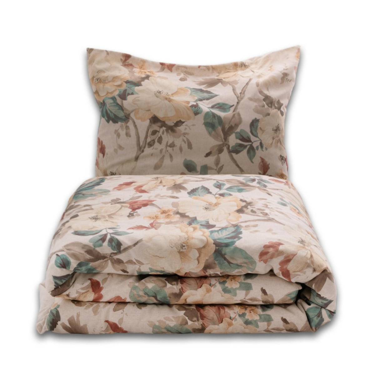 Pościel z mieszanki bawełny i lnu Rose, 220 x 200 cm, 2x 70 x 80 cm