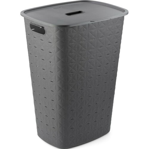 Curver Koš za umazano perilo Softex 56 l, temnosiva