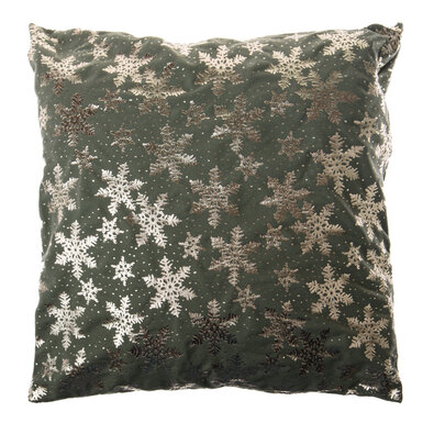 Świąteczna poszewka na poduszkę Golden Snowflakes, 40 x 40 cm