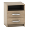 Noptieră cu două sertare BETTY, stejar sonoma