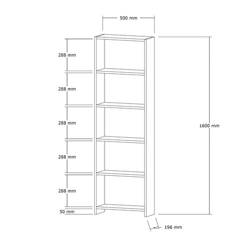 New Walnut könyvespolc