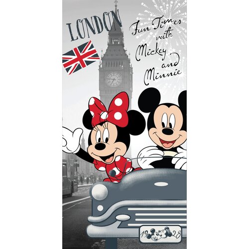 Osuška Mickey and Minnie in London, 70 x 140 cm