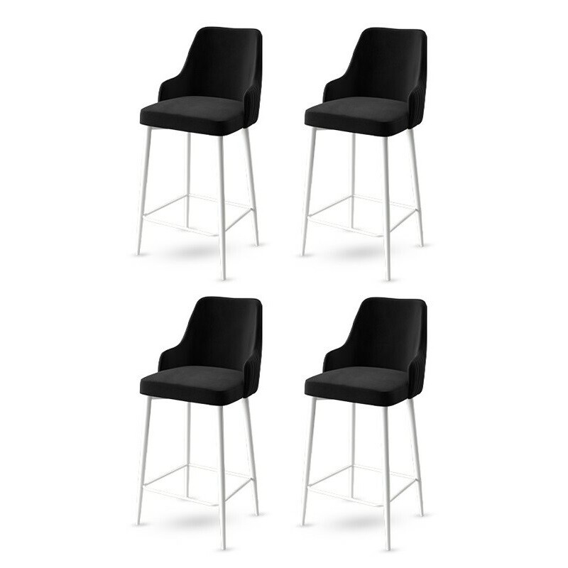 Zestaw krzeseł barowych Enox Black and White, 4 szt., 4 szt.