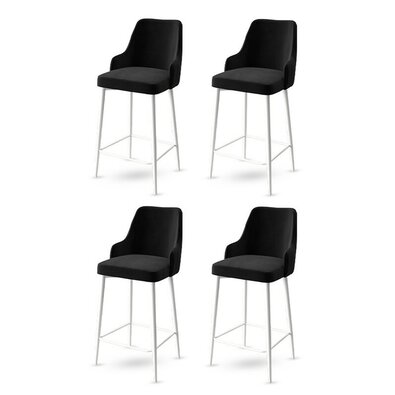 Set de scaune de bar Enox Black and White, 4 buc.