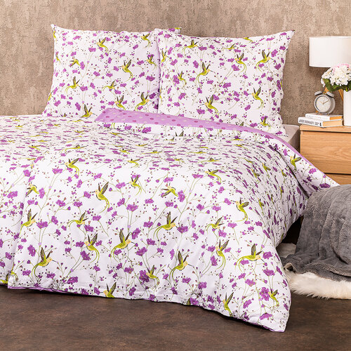 4Home Baumwoll-Bettwäsche Hummingbird, 140 x 220 cm, 70 x 90 cm
