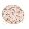Bellatex Berta  rundes glattes Sitzkissen Blatt braun-beige, Durchmesser 40 cm