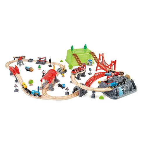 Hape Pistă de tren cu cutie de joacă