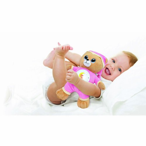 Teddies Plyšový medvídek Usínáček 32 cm, růžová