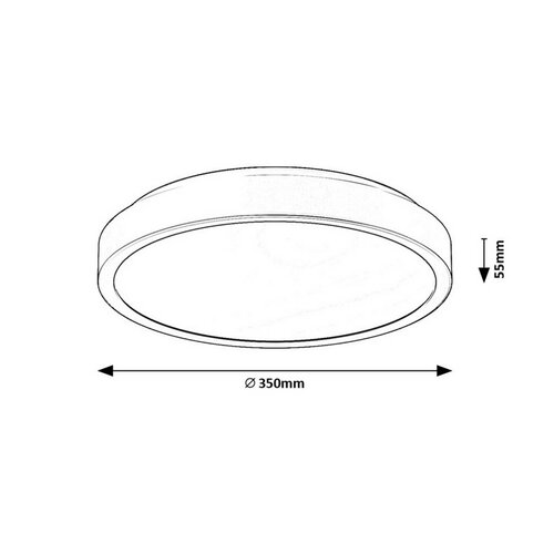 Rabalux 71253 sufitowa oprawa łazienkowa LED Samira 35 cm, czarny