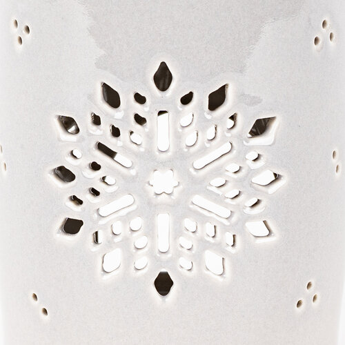 Порцелянова аромалампа Снігова квітка бежева, 8,5х 12 см