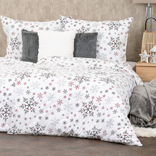 Lenjerie de pat 4Home Snowflakes, din bumbac, 160 x 200 cm, 70 x 80 cm