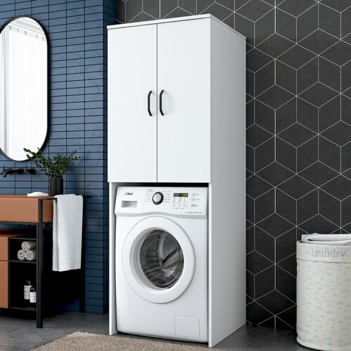 Waschmaschinenschrank Kamil White