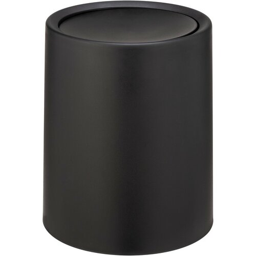 Wenko Atri 6 l koš za smeti z odklopnim pokrovom, črn