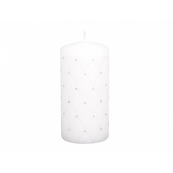 Dekoratívna sviečka Florencia biela, 14 cm