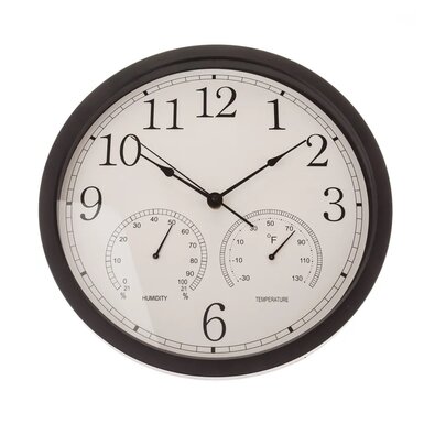 Falióra hőmérséklet- és páratartalommal 35 cm