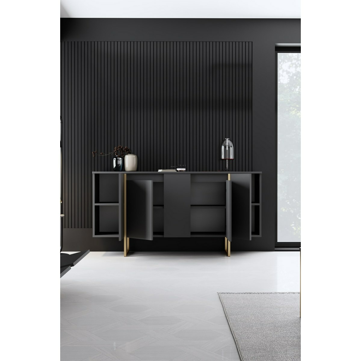 Skrinka Luxe Anthracite and Gold