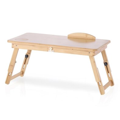 Bambusový stolek na notebook se zásuvkou Ryker, 25 x 30 x 50 cm