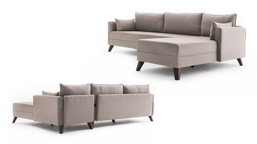 Sofa narożna Bella Narożnik prawy 1 Kremowy