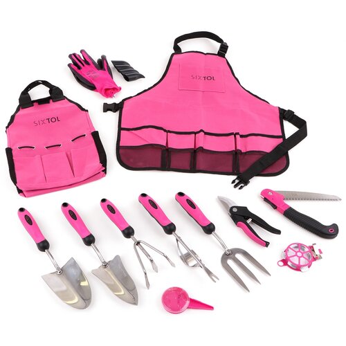 Sixtol Set vrtnega orodja Garden pink, 12 kosov