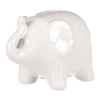 Pușculiță ceramică Elefant, 13 x 9 x 8 cmalb,