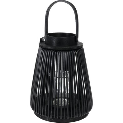 Merv fa lámpa fekete, 25 cm