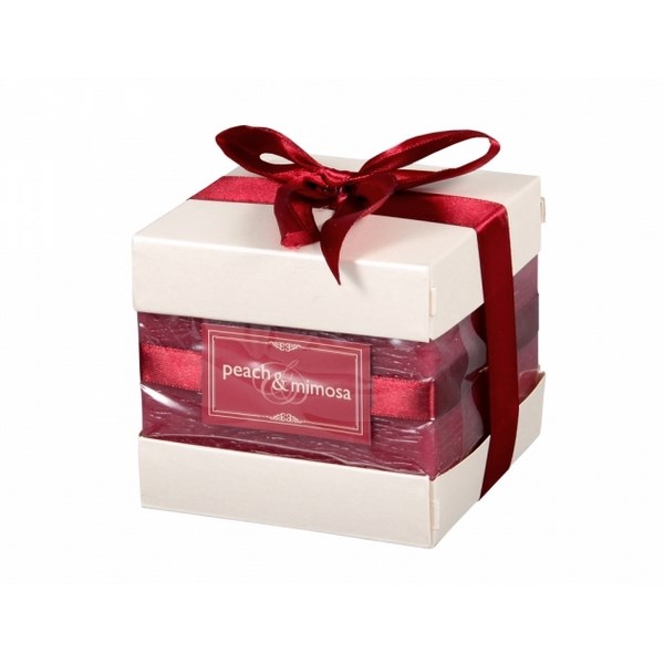 Dekoratívna sviečka Elegancia Broskyňa a mimóza