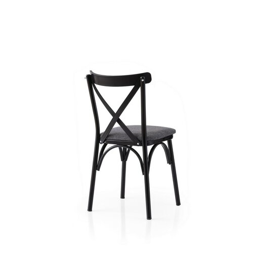 Set de scaune de sufragerie Ekol Anthracite andBlack, 2 buc.