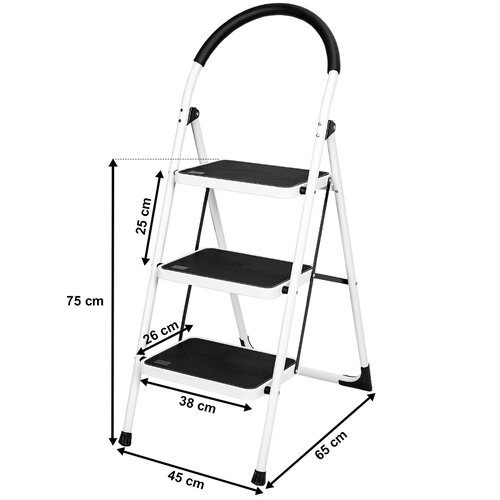 4Home Skladacie oceľové schodíky Steps​, 3 stupne