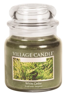 Village Candle Vonná svíčka ve skle  Cedrové dřevo - White Cedar, 397 g