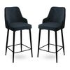 Barstuhl-Set Enox Anthracite, 2 Stück