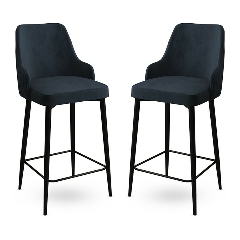 Sada barových židlí Enox Anthracite and Black, 2 ks, 2 ks