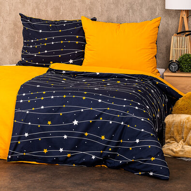 4Home Baumwollbettwäsche Night sky, 160 x 200 cm, 70 x 80 cm