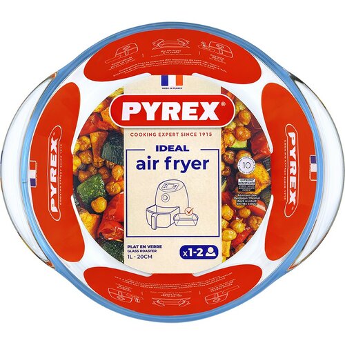 Pyrex okrogla posoda za peko Air Fryer 1 l, 20 x18 x 7 cm