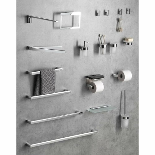 GEDY PI218013 Suport pentru prosoape Pirenei 80 x6,6 cm , argintiu