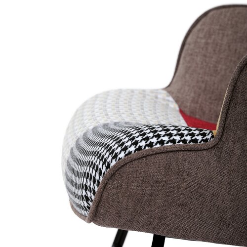 Fotel bujany PW2, patchwork
