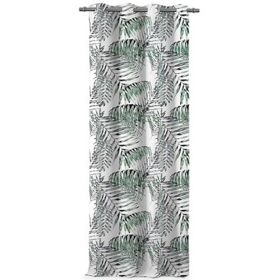Restilo Blackout Palm Leaves függöny, zöld, 140 x 245 cm